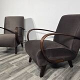 Armchairs by Jindrich Halabala, 1940s, Set of 2