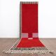 Handwoven natural wool hallway rug size 75*300 cm