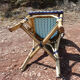 Pair of chairs bistro paris terrace in rattan and caning