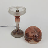 Art Nouveau glass mushroom lamp
