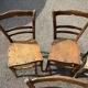 Studded bistro chairs with patterns