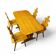 Cepelia Tiroler chairs / table / set of 5 / Poland 1960s / marked