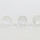 Lot of 3 vintage faceted crystal candle holders with flower base for slim candles.