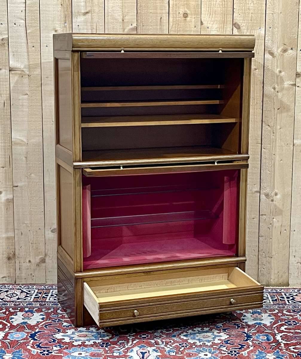 Mahogany and oak desk display cabinet from the MD brand, manufactured in the 1960s - removable