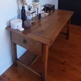Table de ferme ancienne en bois de hêtre XIXème