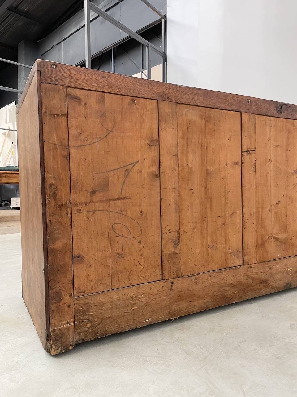 Enfilade de métier XXL chêne portes vitrées