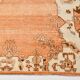 Rare Tapis Anatolien Vintage en Laine Fait Main Tons Brique & Ivoire
