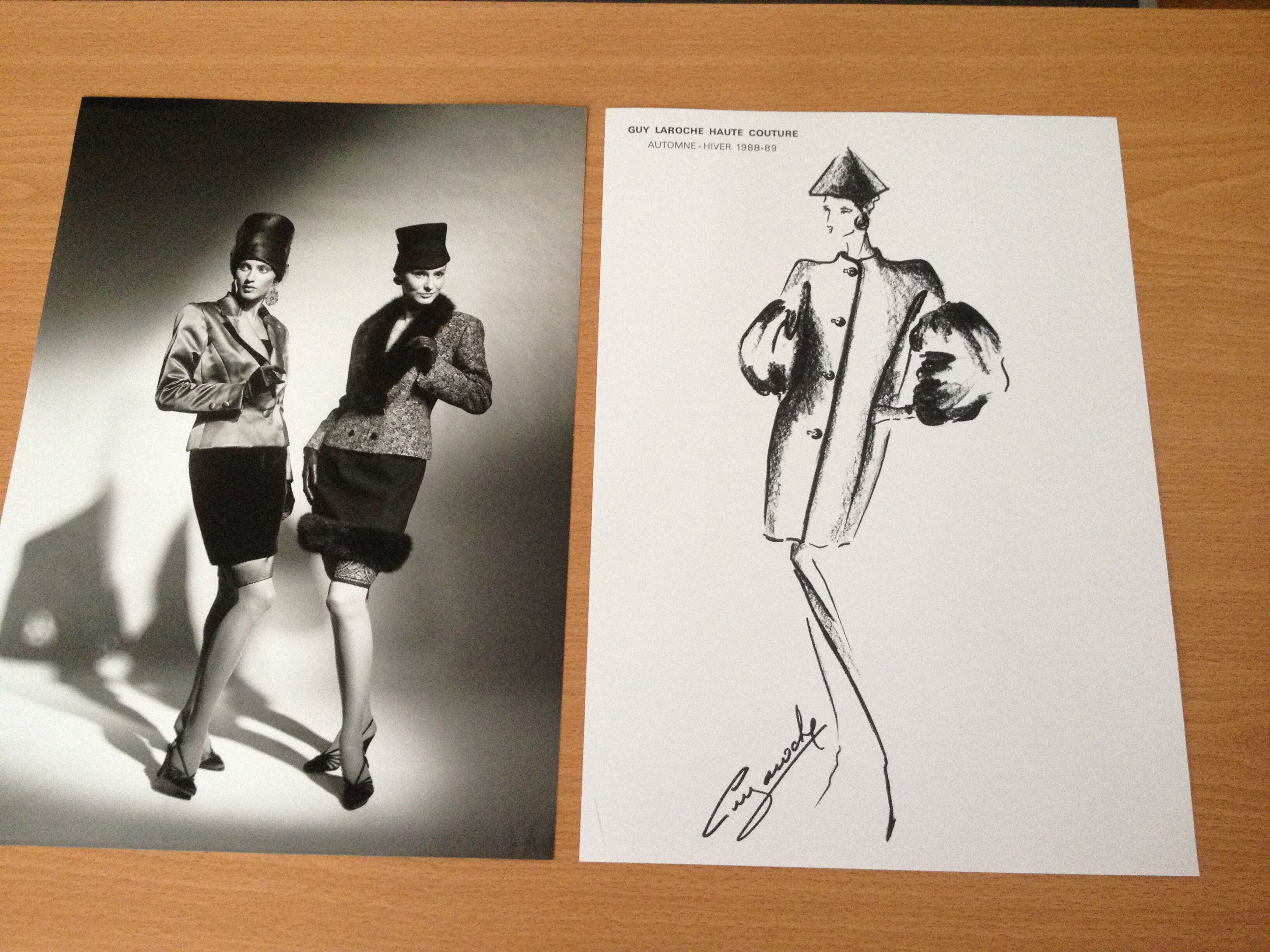 Guy Laroche of press at the end of the 1980s fashion illustration