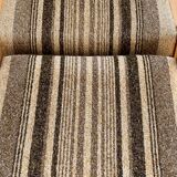 Suite of 4 chairs self beech brass and wool 1960