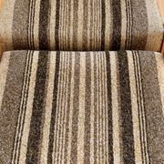 Suite de 4 chaises self hêtre laiton et laine 1960