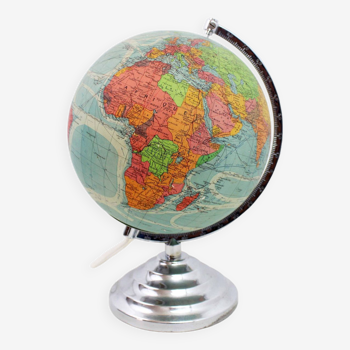 Perrina luminous glass world map, picquart globe