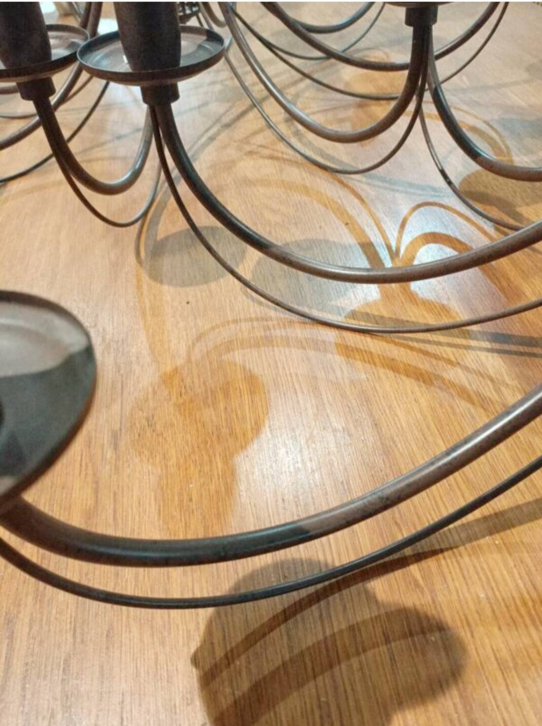 Lustre en métal marron