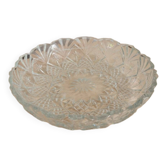 Chiseled glass bowl