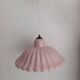 Vintage rose enamelled metal pendant – 38.5 cm