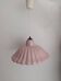 Vintage rose enamelled metal pendant – 38.5 cm