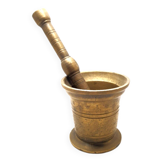 Mortar and bronze pestle pharmacy