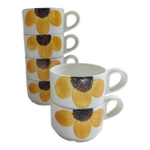 6 vintage cups 1970s