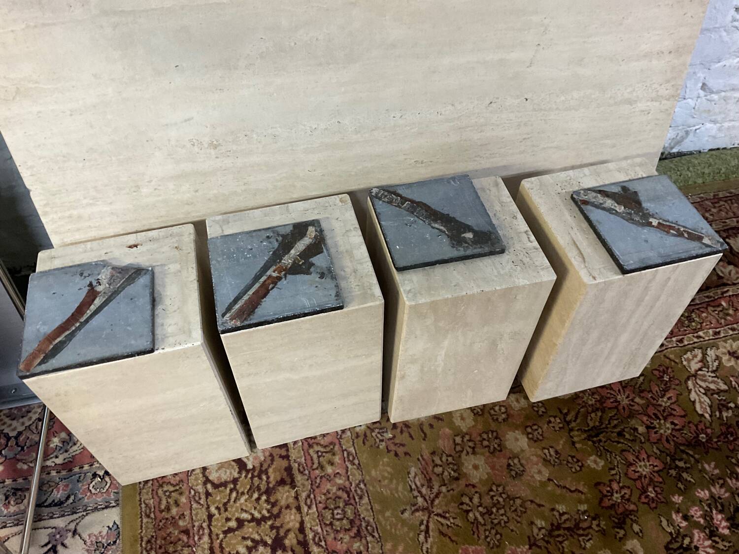 Travertine coffee table from the 70s