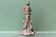Lamp base in sculpted terracotta featuring birds, signed.