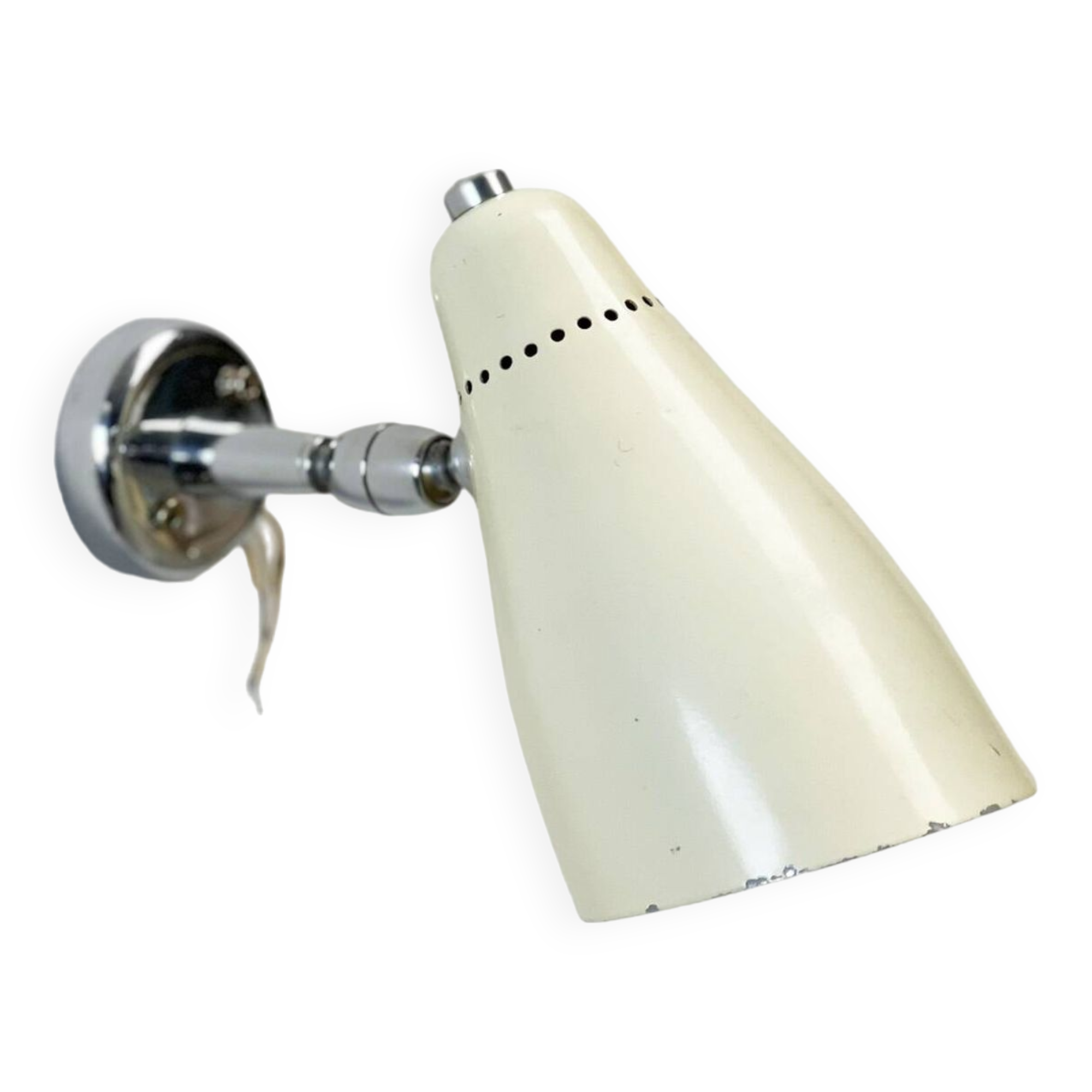 Giuseppe Ostuni chrome white wall lamp