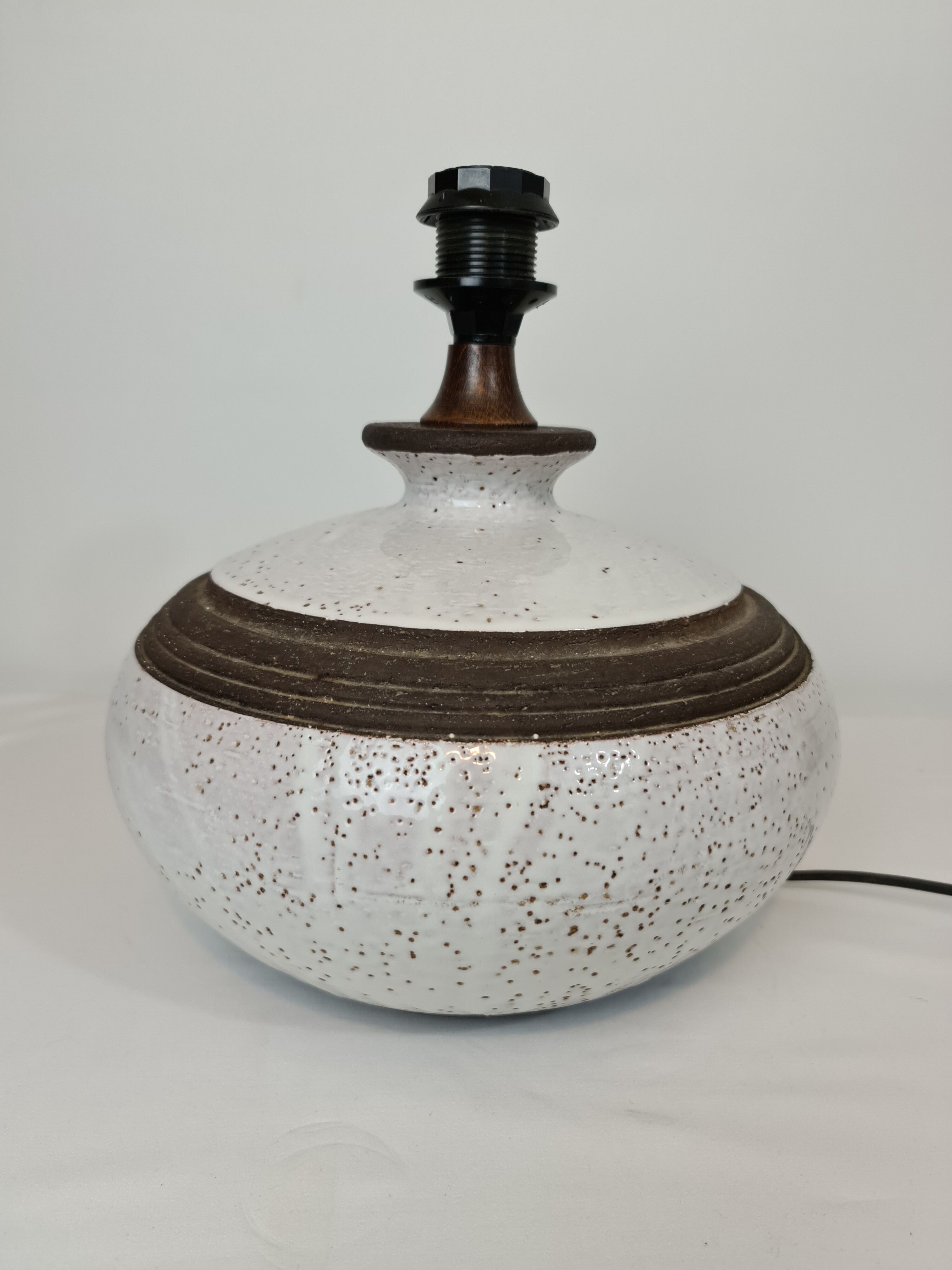Large enamelled ceramic lamp 1970s