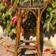 Pair of 1960s rattan stools from France.