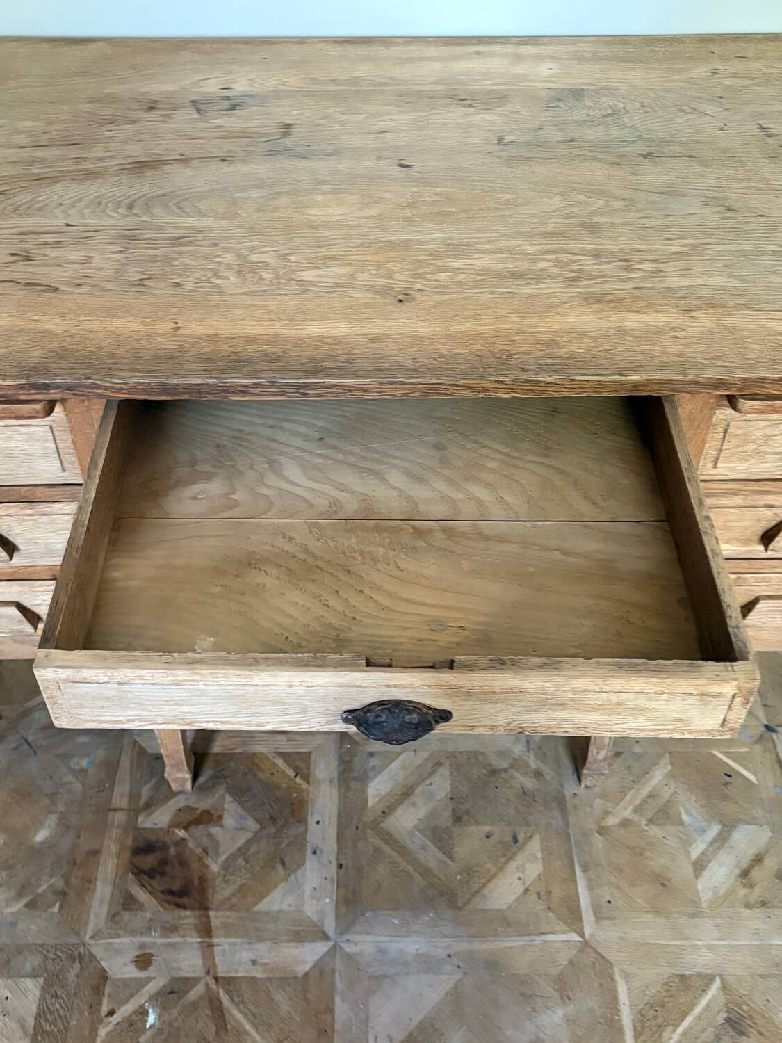 American desk in raw wood