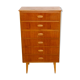 Tallboy teak chest of drawers, sweden, 1950