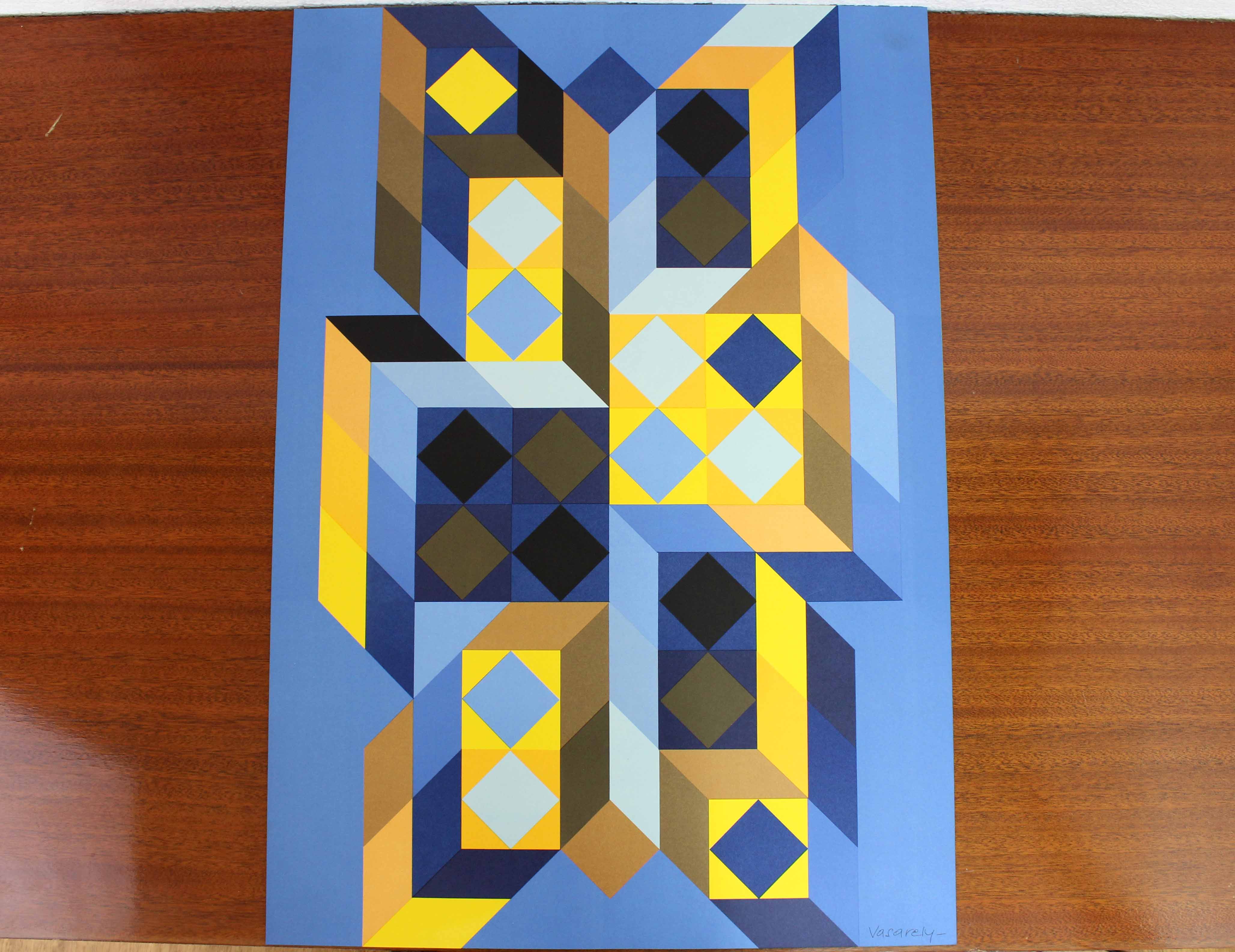 "tridimor" silkscreen by Victor Vasarely 1969