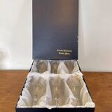Ensemble de verres et carafe en cristal taillé main