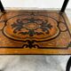 Napoleon III side table in marquetry and gilding