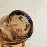 Set of 4 vintage 70s smoked glasses