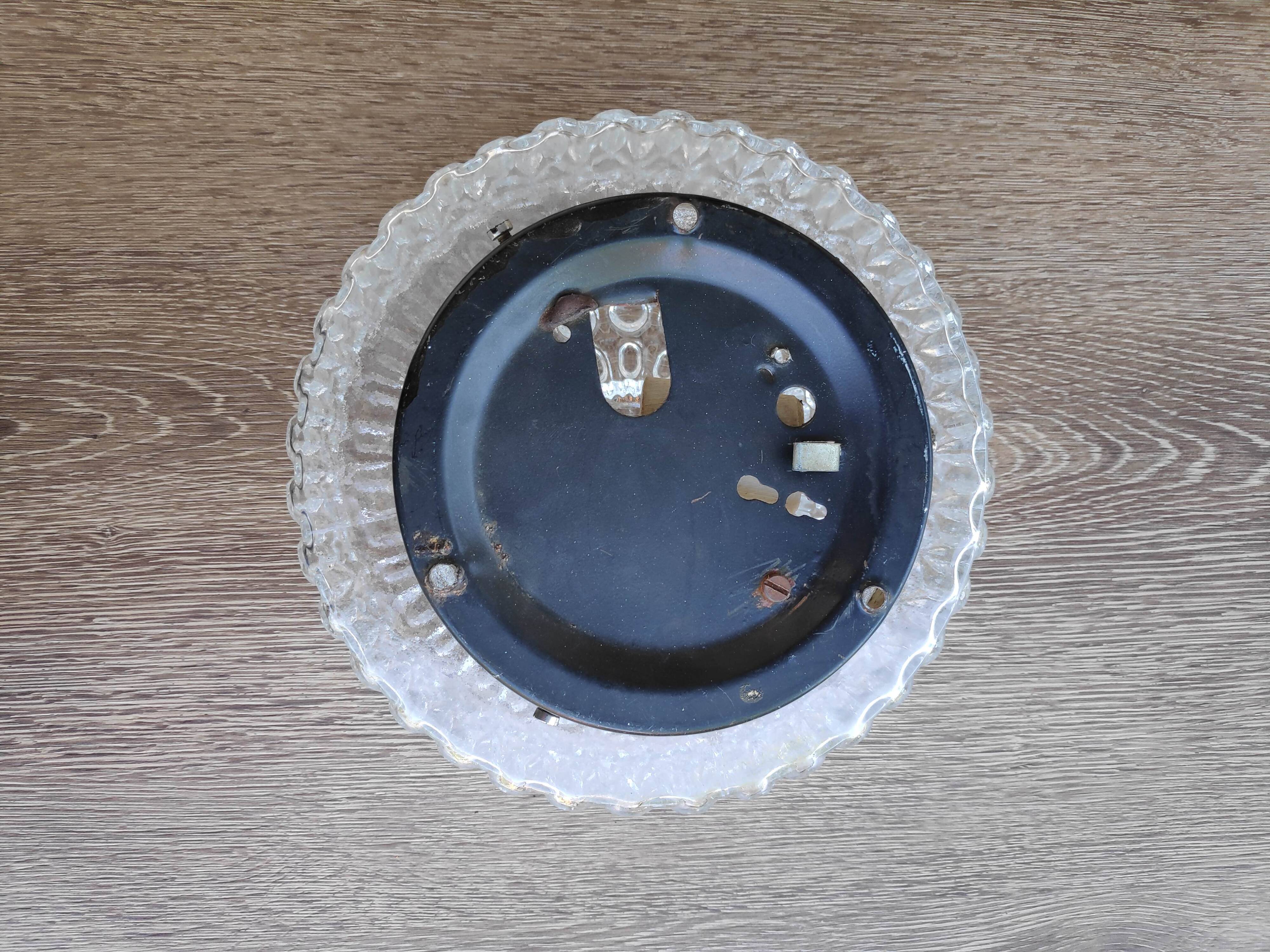 Round ceiling light in thick glass