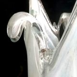 Murano splash vase with golden sequins