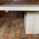 Travertine dining table
