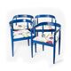Vintage Flower Fabric & Blue Beech Armchair