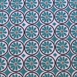 Vintage chest of drawers wood and rattan patina turquoise 1950