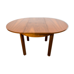 Table à manger extensible ronde restaurée des années 1960