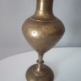 Pair of old brass vases