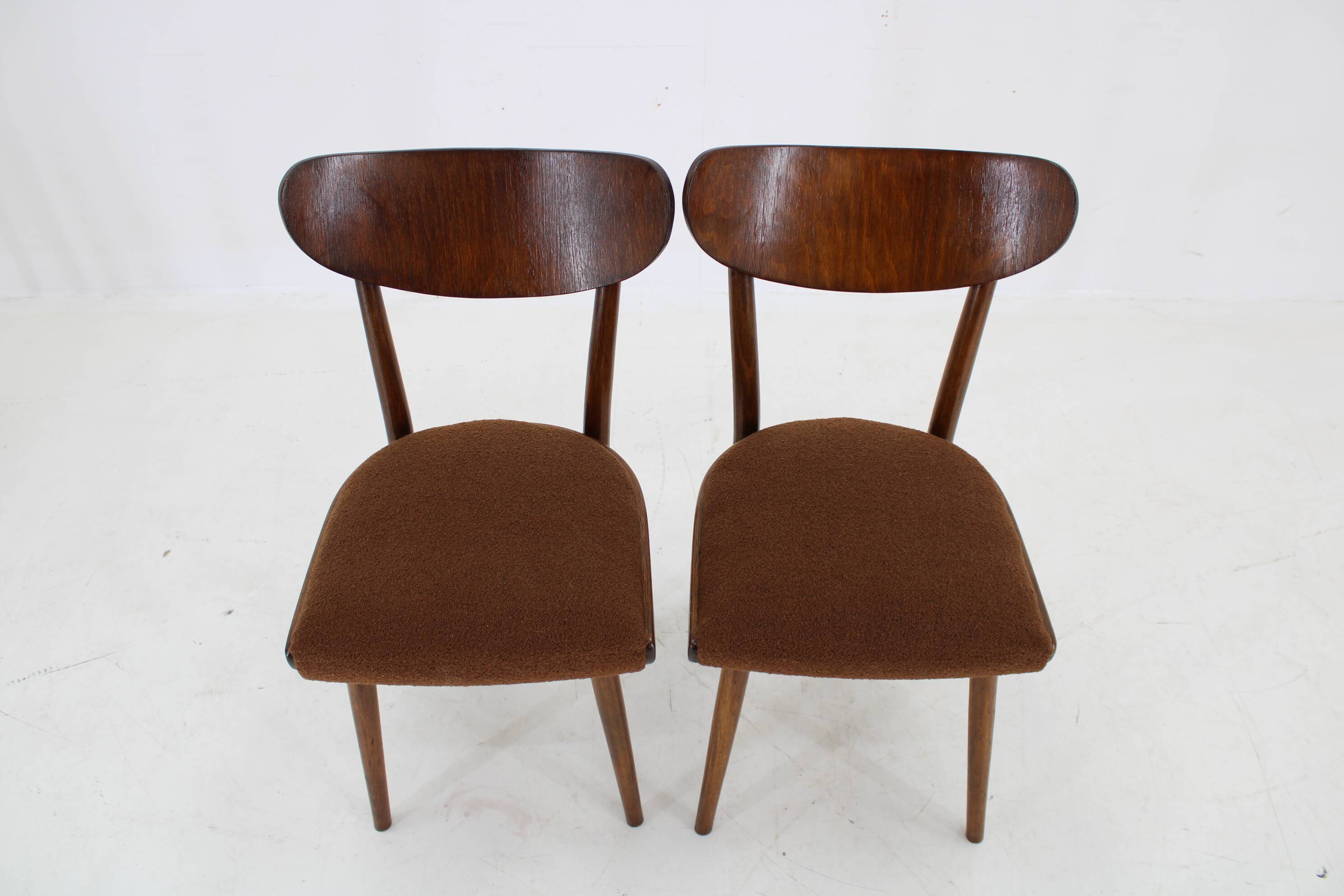 Chaises de salle à manger en hêtre des années 1950 à Boucle, Tchécoslovaquie