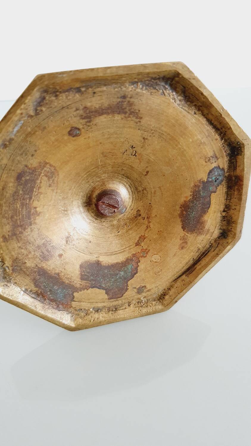 Pair of gilt bronze candlesticks signed Alfred Daubrée, Napoleon III