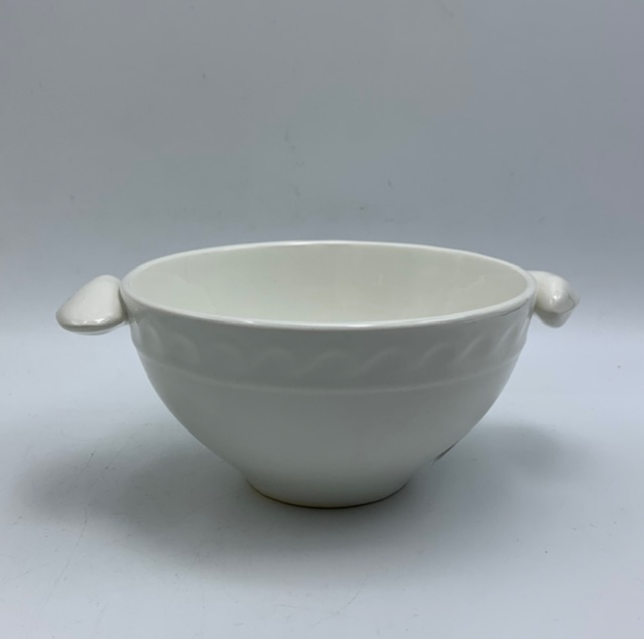 Six bowls for fish soup or Gien mussels