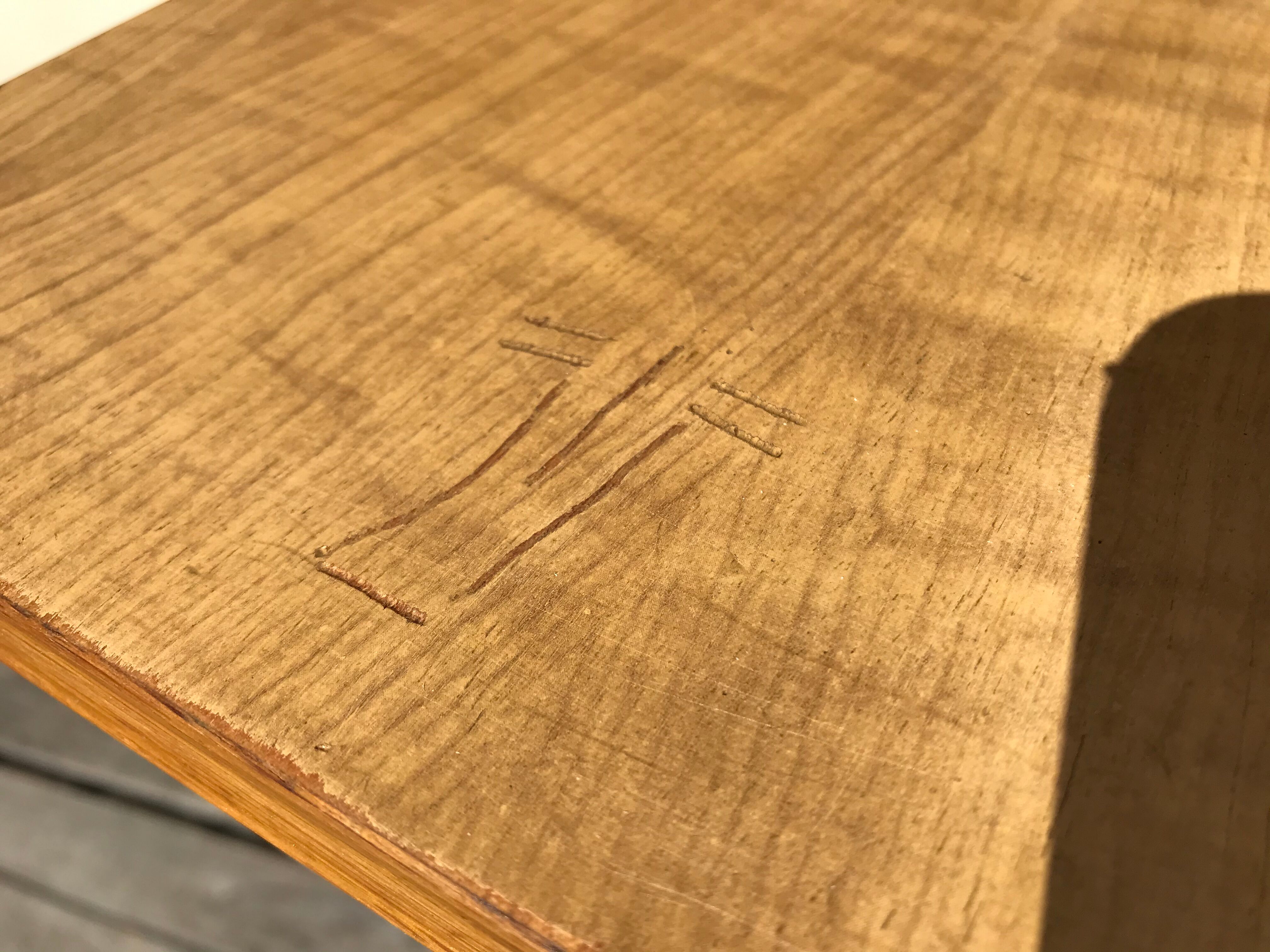 Vintage chene and rattan cabinet 60