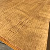 Vintage chene and rattan cabinet 60