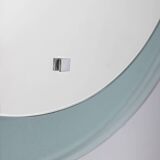 Vintage 1970s round wall mirror in smoked glass, Italian design