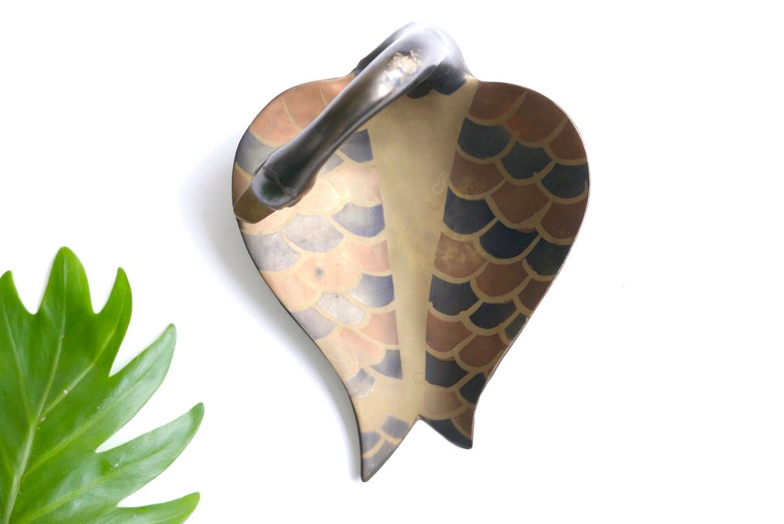 Empty brass swan pocket, 50s
