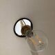 1950 floor lamp rises downwards in diabolo brass