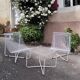 Salon de jardin 2 chauffeuses Habitat vintage et 1 table Table Ikea vintage