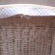 Wicker and painted wood baby cradle