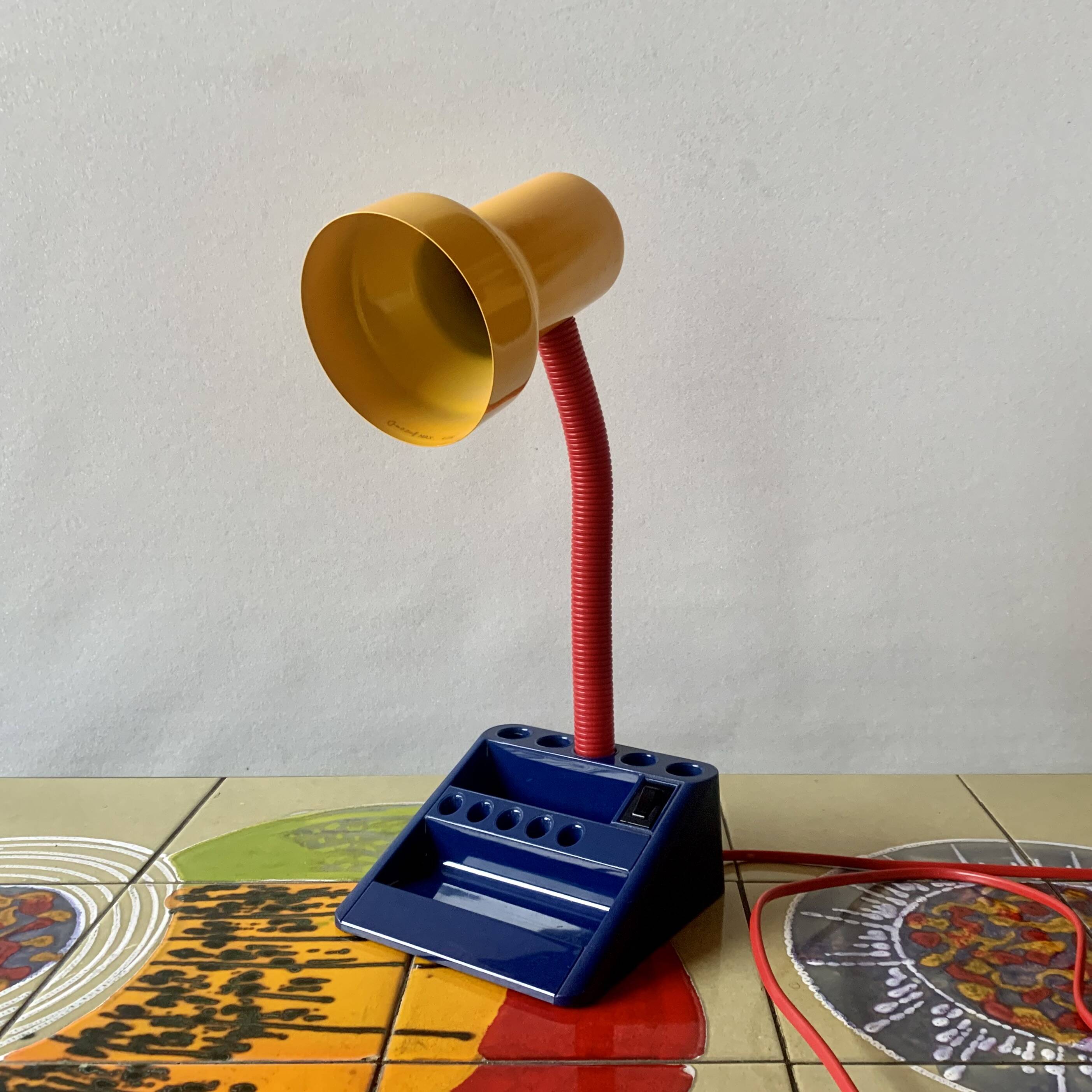 Vintage Memphis Style Multicolor Desk Lamp - Massive Model 12938
